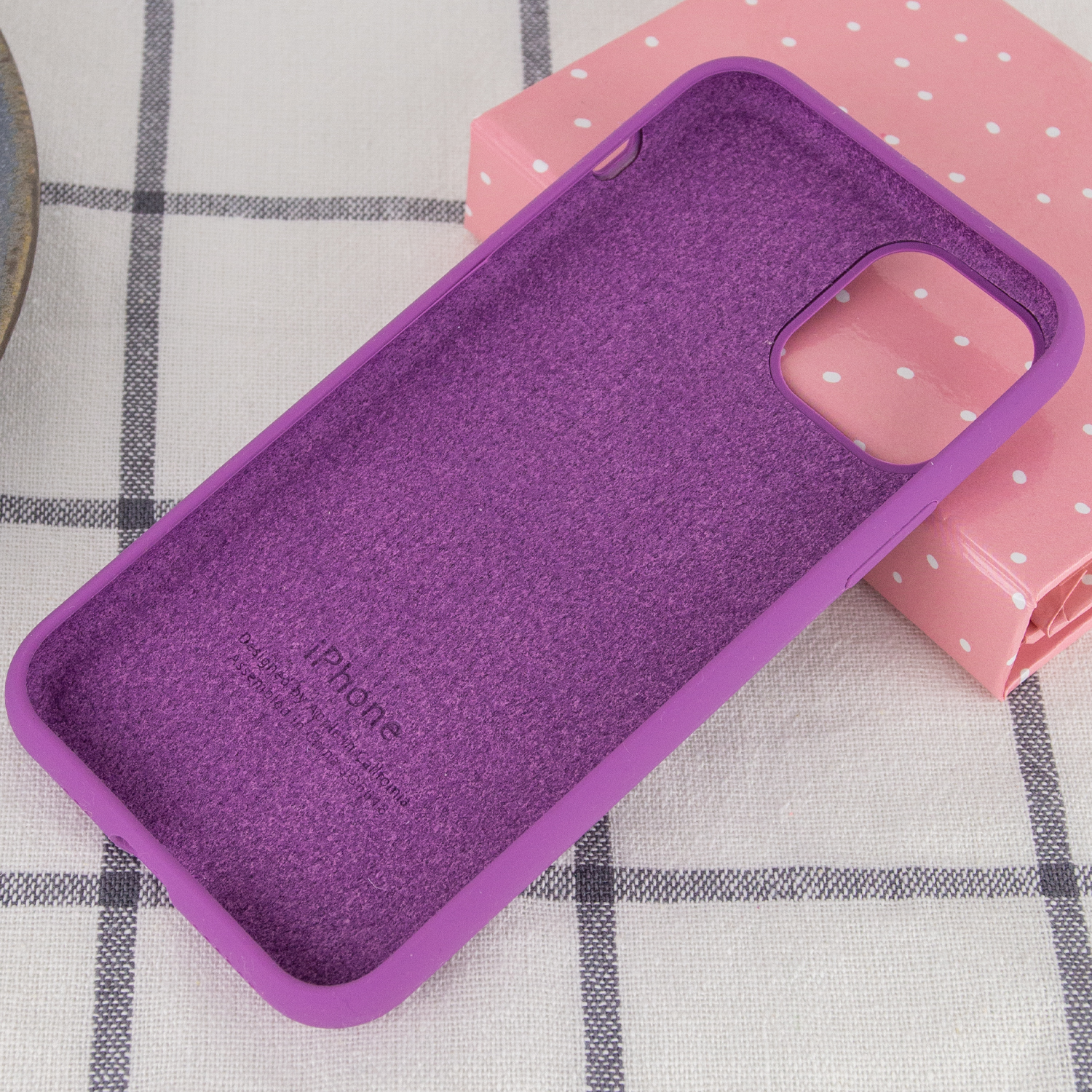 Silicone Case Full Protective (AA) для iPhone 12 Mini (Grape)-2